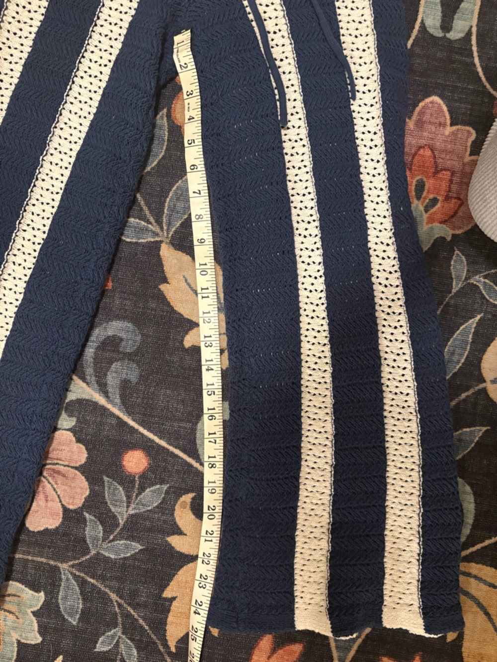Free People Free-est Joan Fauxchet Navy & White Striped Wide-Leg Pant Set - Picture 10 of 14